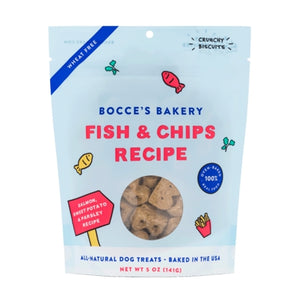 Bocce's Bakery Dog Crunchy Fish & Chips Biscuits 5oz