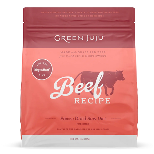 Green Juju Dog Freeze Dried Raw Beef 14 oz