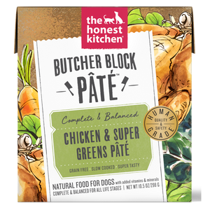 Honest Kitchen Dog Butcher Block Pate Chicken & Super Greens 10.5oz