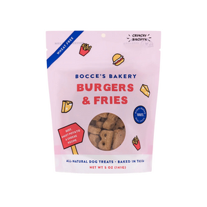 Bocce's Bakery Dog Crunchy Burger & Fries Biscuits 5oz