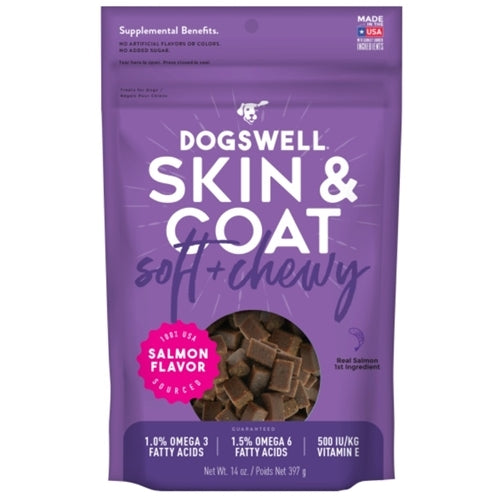 Paws Deals Dogswell Soft & Chewy Salmon Skin & Coat 14oz