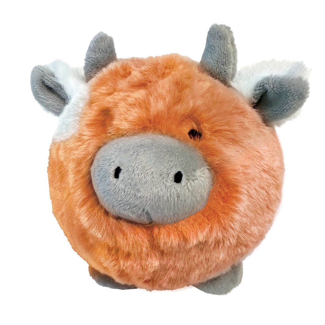 foufouBRANDS - Fuzzy Wuzzy MooMoo Spikers 2-in-1 Spiker Ball Toy