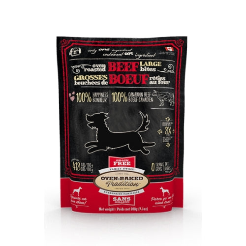 Paws Deals - Oven-Baked Tradition Dog GF Beef Lung Large Bites 7.1oz