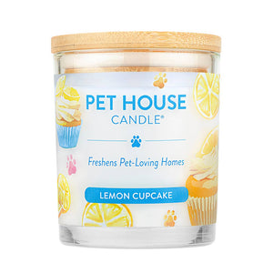 Pet House by One Fur All - Lemon Cupcake 9 oz Candle for pet-loving homes