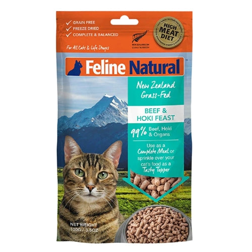 Feline Natural Cat Freeze-Dried Beef & Hoki 3.5oz