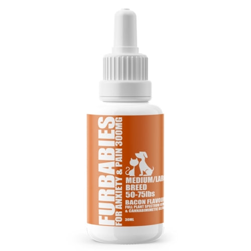 Furbabies Oral Drops - Medium Breed (50-75lbs) Bacon 300mg