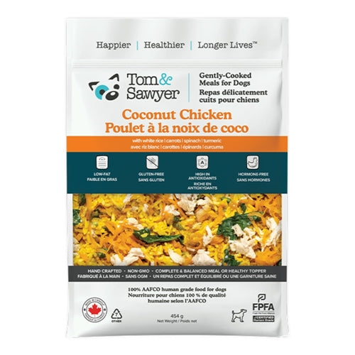 Tom&Sawyer Dog Gently Cooked Coconut Chicken 454g
