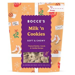 Bocce's Dog Holiday Soft & Chewy Milk 'n Cookies 6 oz