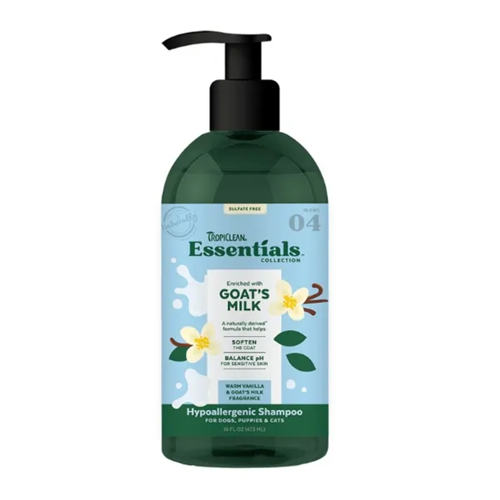 TropiClean Essentials Shampoo Goat's Milk 16 oz