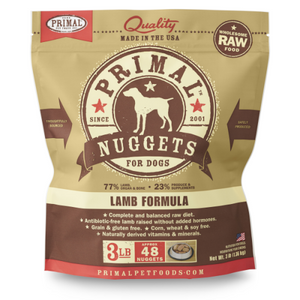 Primal Dog Raw Lamb Nuggets 3lb