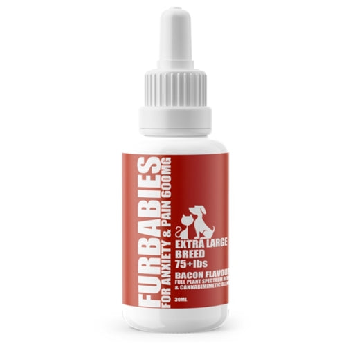 Furbabies Oral Drops - Large Breed (75lb+) Bacon 600mg