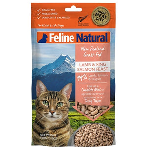 Feline Natural Cat Freeze-Dried Lamb & King Salmon 3.5oz