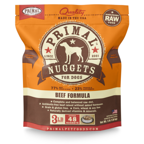 Primal Dog Raw Beef Nuggets 3lb