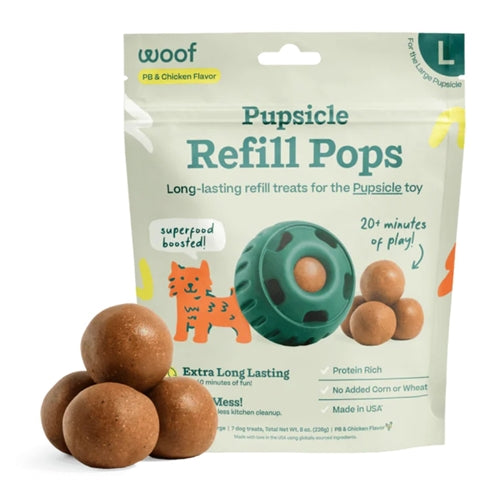 Woof pupsicle refill dog beef and peanut butter treats