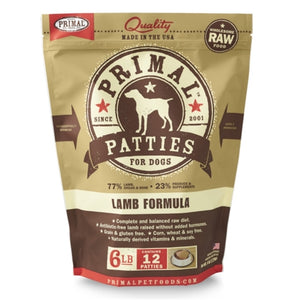 Primal Dog Raw Lamb Patties 6lb