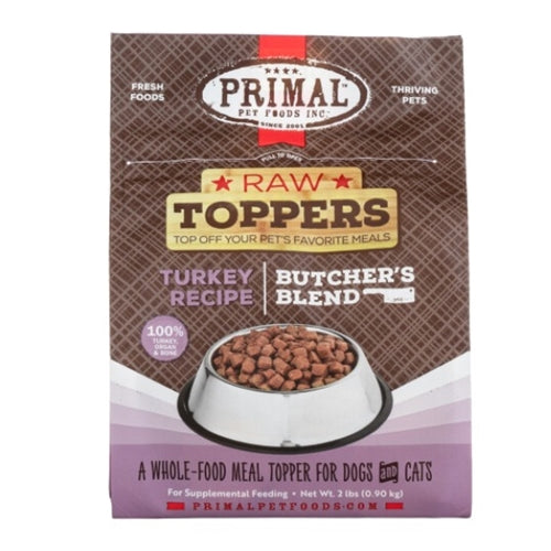 Primal Dog/Cat Raw Topper Butcher's Blend Turkey 2 lb