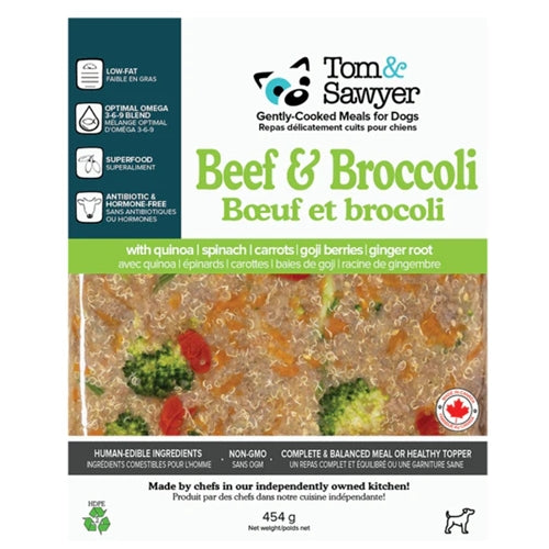 Tom&Sawyer Dog Gently Cooked Beef & Broccoli 454g