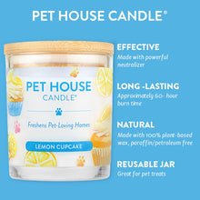 Load image into Gallery viewer, Pet House by One Fur All - Lemon Cupcake 9 oz Candle for pet-loving homes