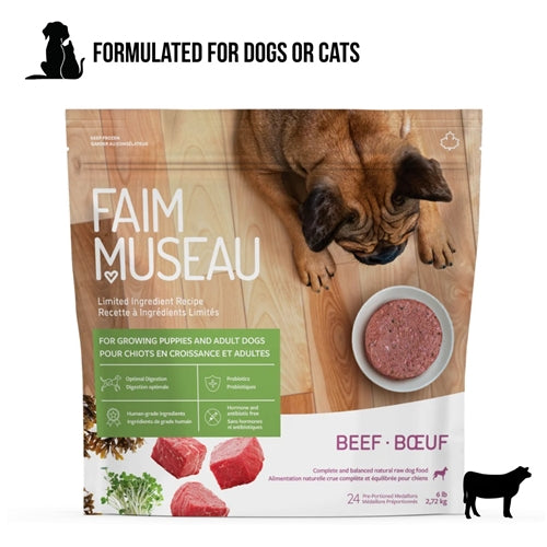 Faim Museau Simply Beef Limited Ingredient for Cats or Dogs 6lb