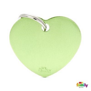 My Family ID BIG HEART ALUMINUM GREEN