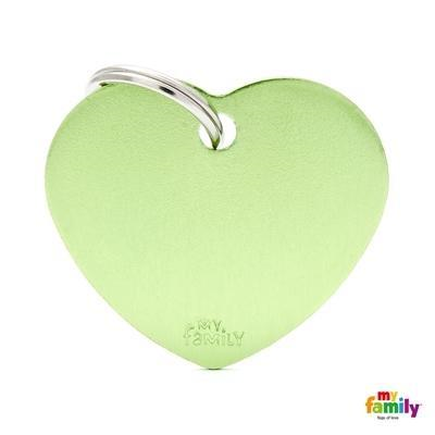 My Family ID BIG HEART ALUMINUM GREEN
