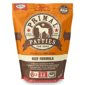 Primal Dog Raw Beef Patties 6lb