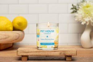 Pet House by One Fur All - Lemon Cupcake 9 oz Candle for pet-loving homes