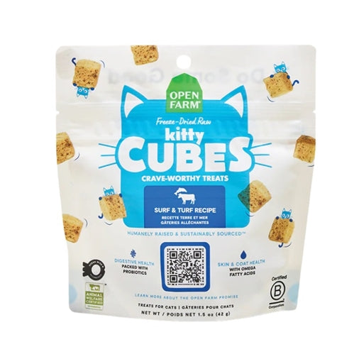 Open Farm Cat Treats Kitty Cubes Surf & Turf 1.5oz