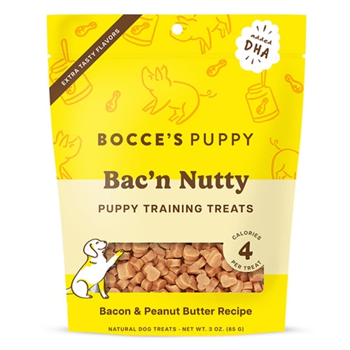 Bocce's Dog Puppy Training Bites Bac'n Nutty 3oz