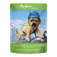 Aujou by Rawz Dog Shredded Salmon, Beef & Aku Tuna Pouch 69g