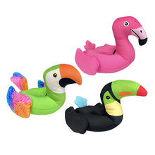 Load image into Gallery viewer, pink, green, and black toucan dog toy