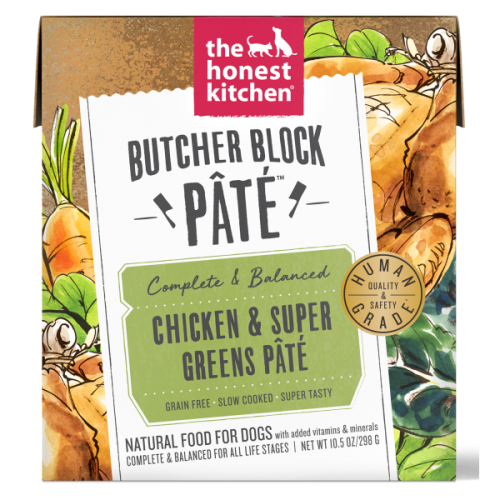 Honest Kitchen Dog Butcher Block Pate Chicken & Super Greens 10.5oz