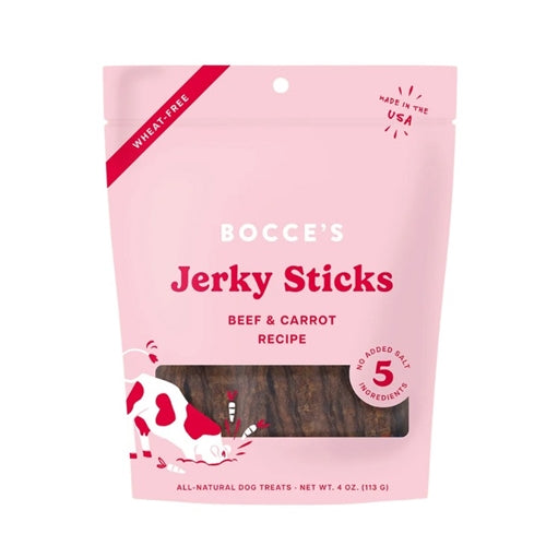 Bocce's Bakery Dog Grazers Jerky Beef & Carrot 4oz