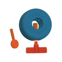 Load image into Gallery viewer, Blue and orange Bully Grip BullyLok device with a T-handle and a thumbscrew, shown on a white background.