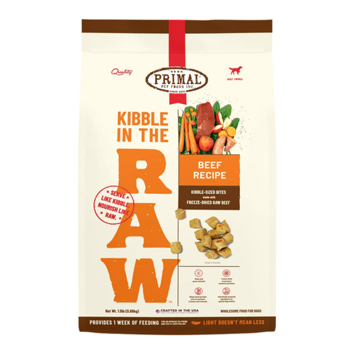 Primal Dog Kibble in the Raw Beef