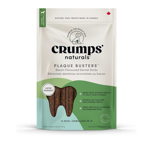 Crumps' Naturals Dog Plaque Busters with Bacon 7" 10pk