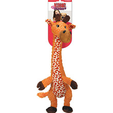 Load image into Gallery viewer, orange giraffe with pattern along it's neck, plush dog toy