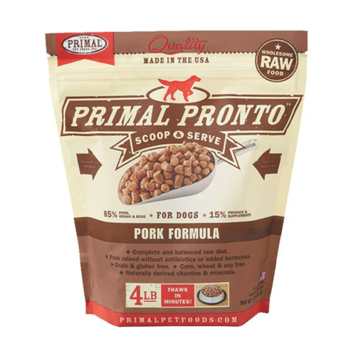 Primal Dog Raw Pronto Pork 4lb