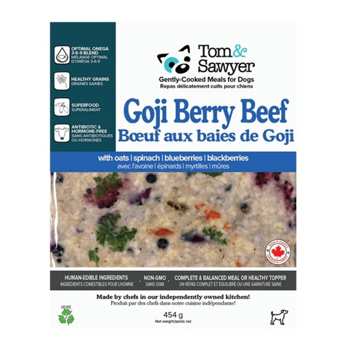 Tom&Sawyer Dog Gently Cooked Goji Berry Beef 454g