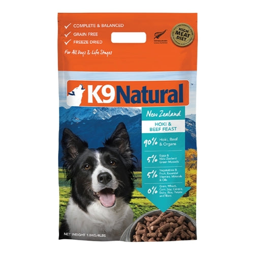 K9 Natural Dog Freeze-Dried Hoki & Beef