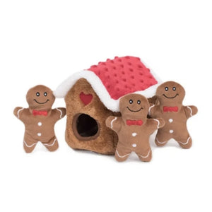ZippyPaws Holiday Burrow Gingerbread House