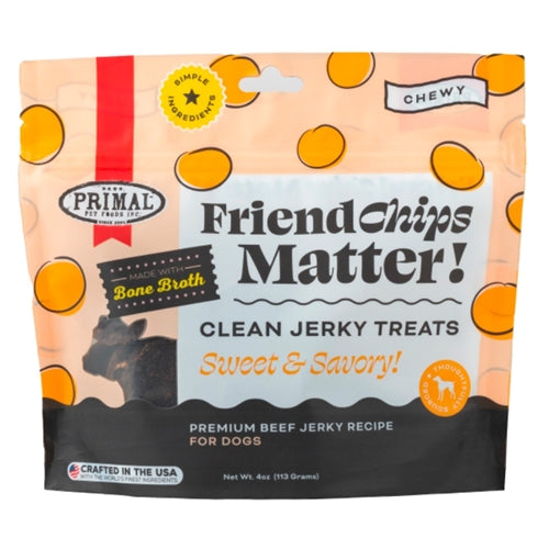 Primal Dog Treats FriendChips Matter Beef w/Broth 4oz