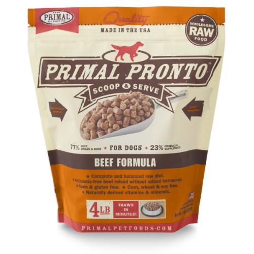 Primal Dog Raw Beef Pronto 4lb