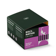 A package of Bold by Nature Raw Turkey patties for cats made with ground turkey meat, bone, and organs.