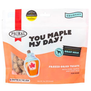 Primal Dog Treats You Maple My Day Pork & Maple with Goat Milk 2oz