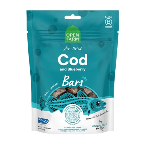 Open Farm Dog Air Dried Cod & Blueberry Treats 4.1oz
