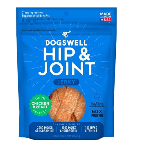 Dogswell Jerky GF Hip & Joint Chicken Treats 12 oz
