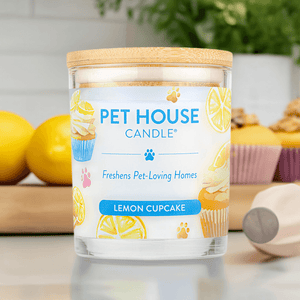 Pet House by One Fur All - Lemon Cupcake 9 oz Candle for pet-loving homes