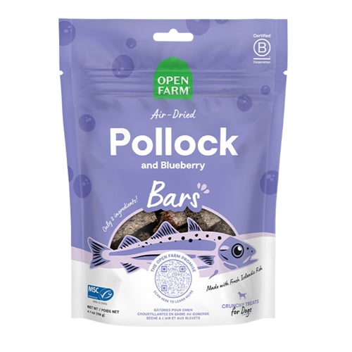 Open Farm Dog Air Dried Pollock & Blueberry Treats 4.1oz