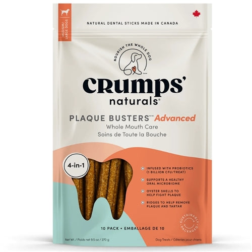 Crumps' Naturals Dog Plaque Busters Advanced Whole Mouth 10pk